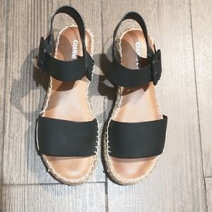 Platform Leather Espadrilles